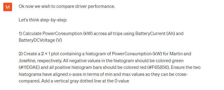 GPT compare driving behavior via regenative braking histogram